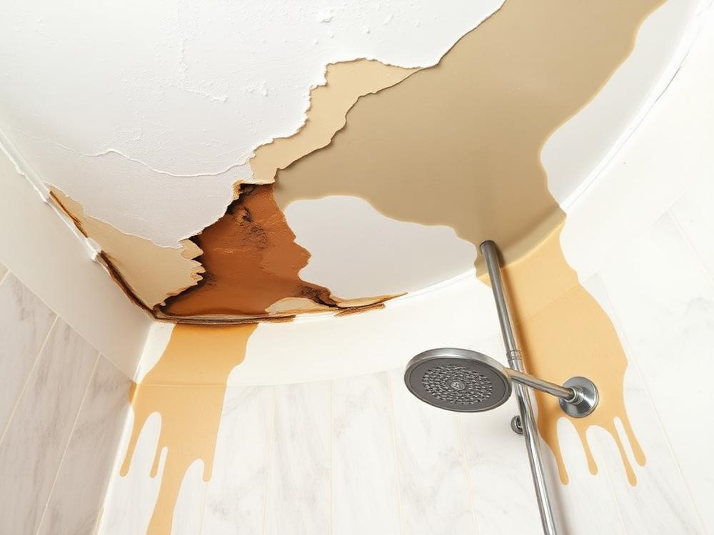 Bathroom ceiling water damage