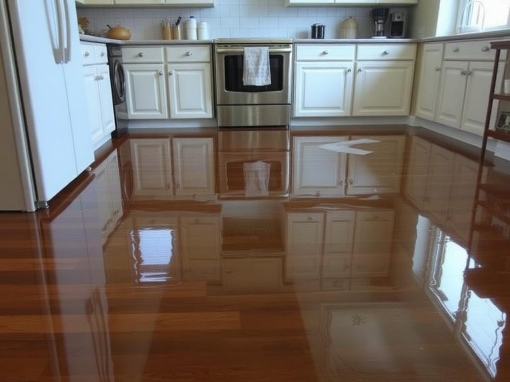 Kitchen flood damage